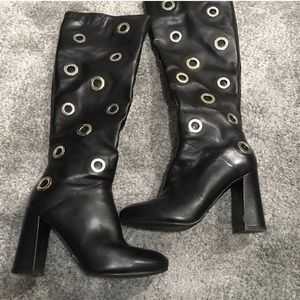 Leather Knee High Boots